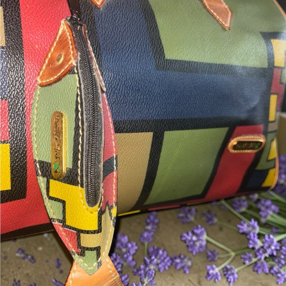 Vintage Double Fish Boston Bag (Geometric Pattern) - Picture 6 of 11